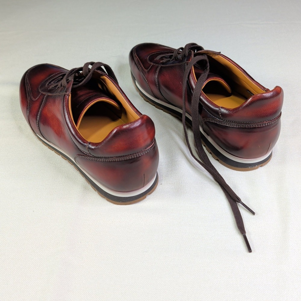 Magnanni Mens 22293 Burgundy Calfskin Leather Sneakers Made in Spain Size 12 M - Picture 9 of 10